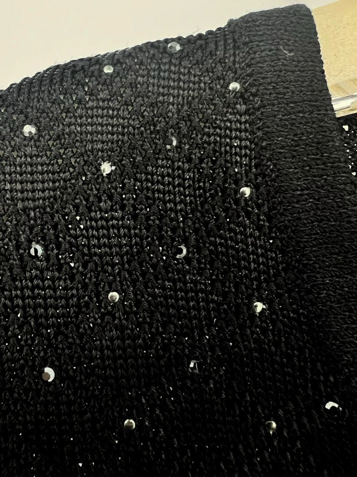 ST JOHN EVENING Size 14 Black Knit Shimmer Cardigan