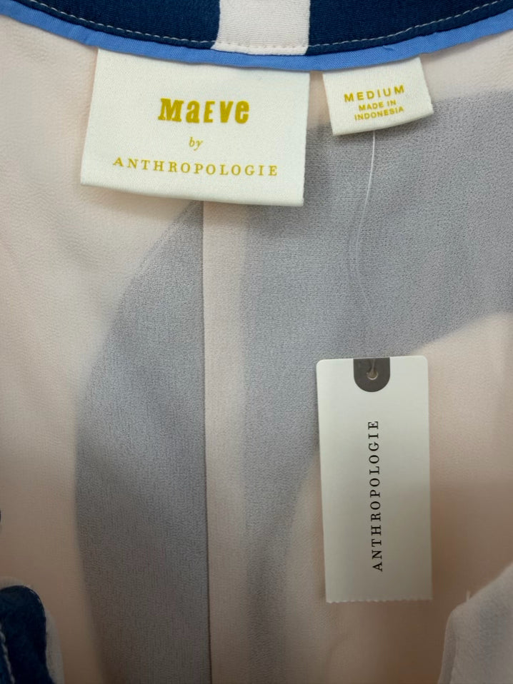 MAEVE Size M White & Blue Print Sleeveless Top NWT