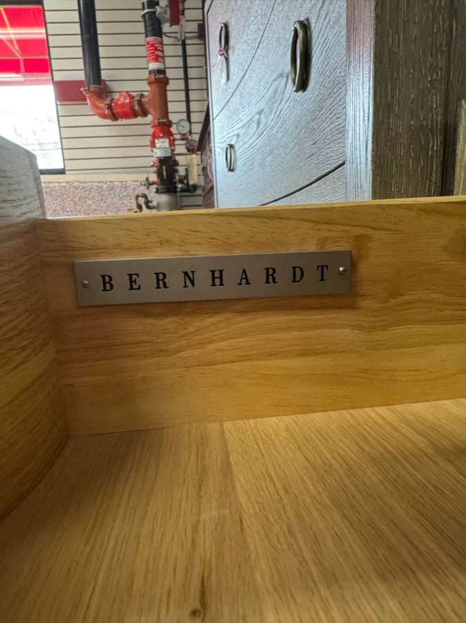 BERNHARDT Weathered Gray Wood Pair of Nightstands