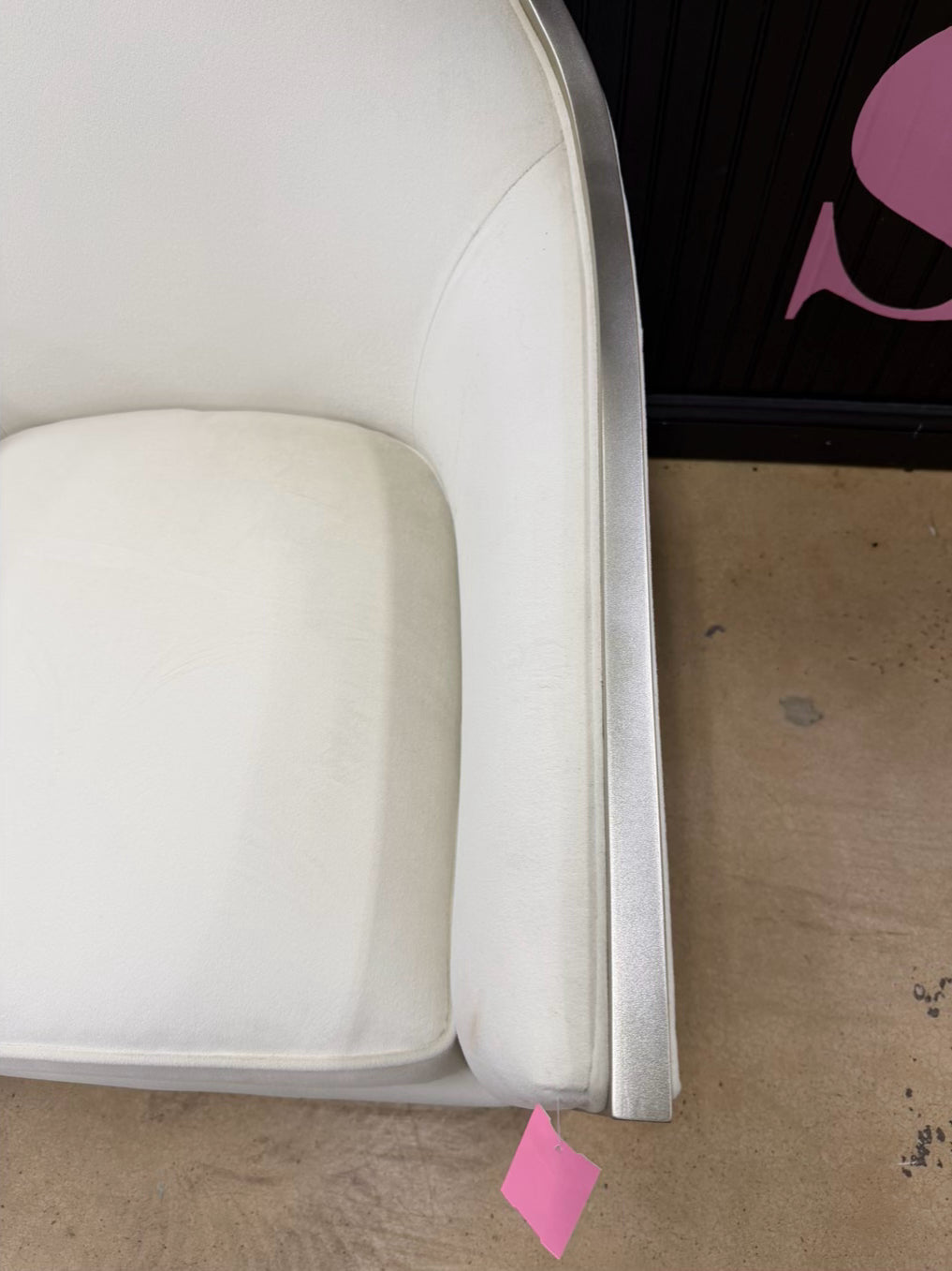 CARACOLE The Cats Meow White Velvet Pair Of Chairs