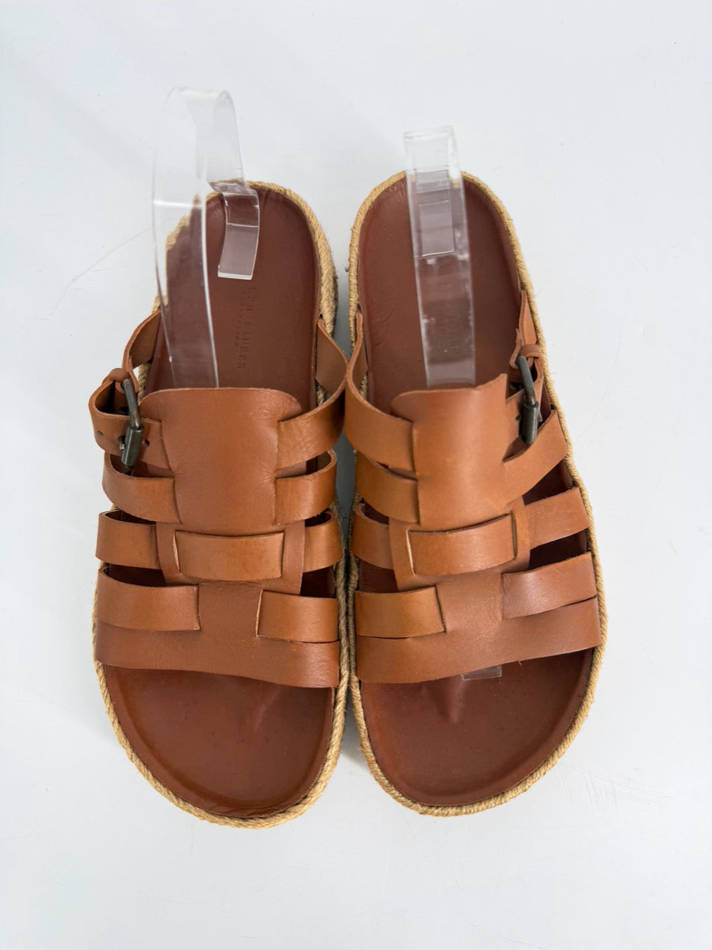 RALPH LAUREN Size 10 Cognac Leather Sandals