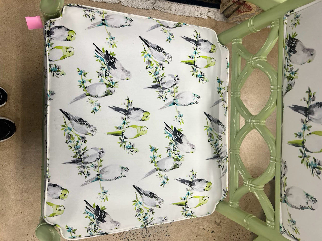 Green Painted Wood Occasional Chair