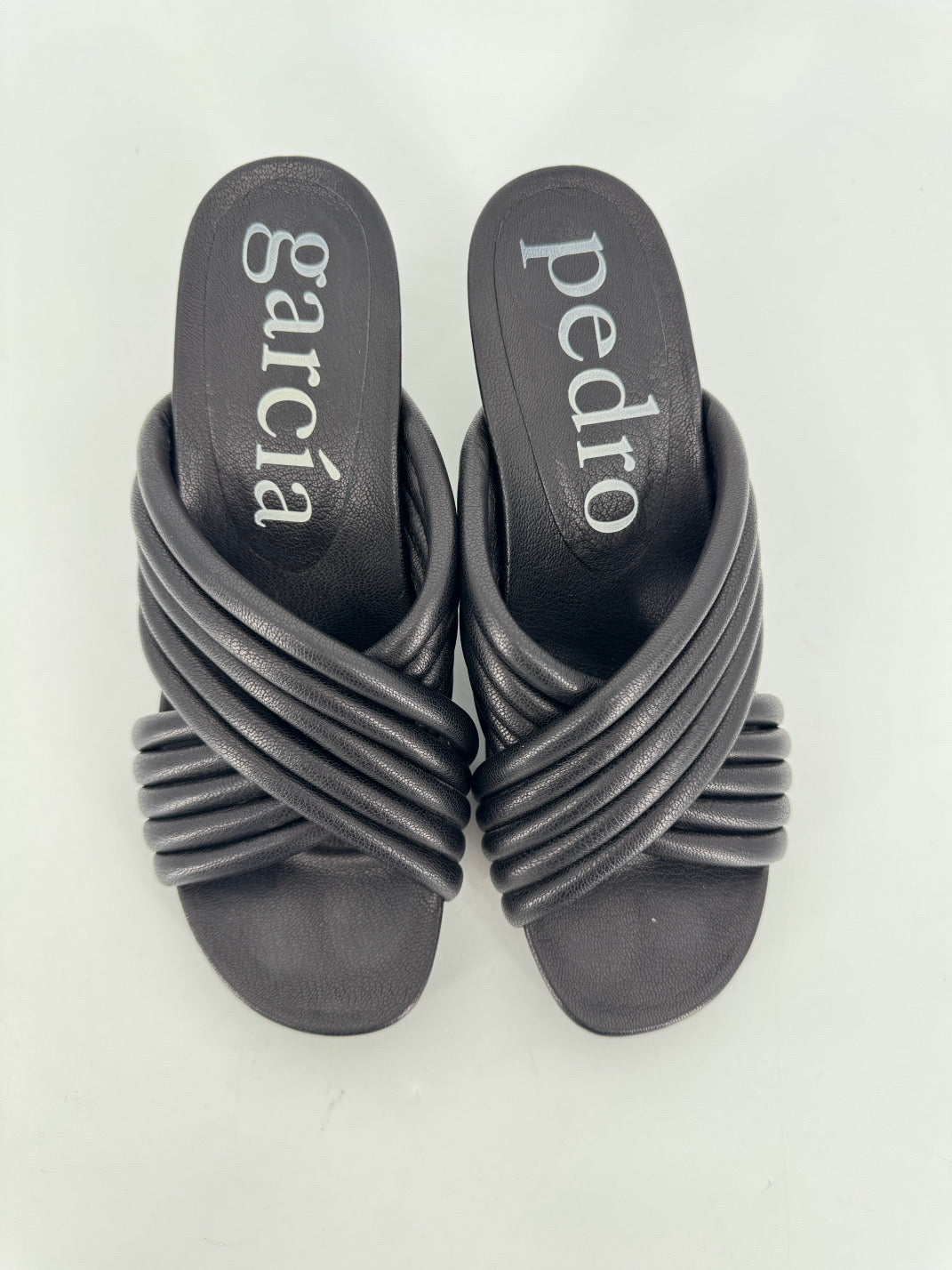 PEDRO GARCIA Size 39 Black Leather Heels