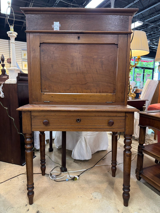 VICTORIAN Wood Fall Front Style 2-Piece Desk