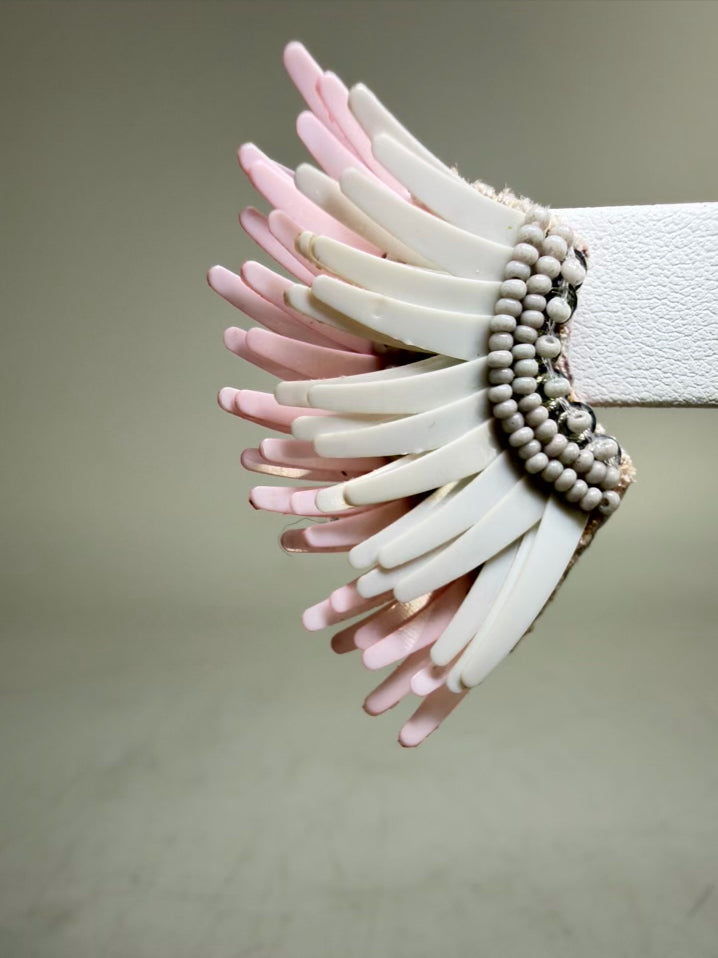 MIGNONNE GAVIGAN Pink & White Wing STUD Earrings