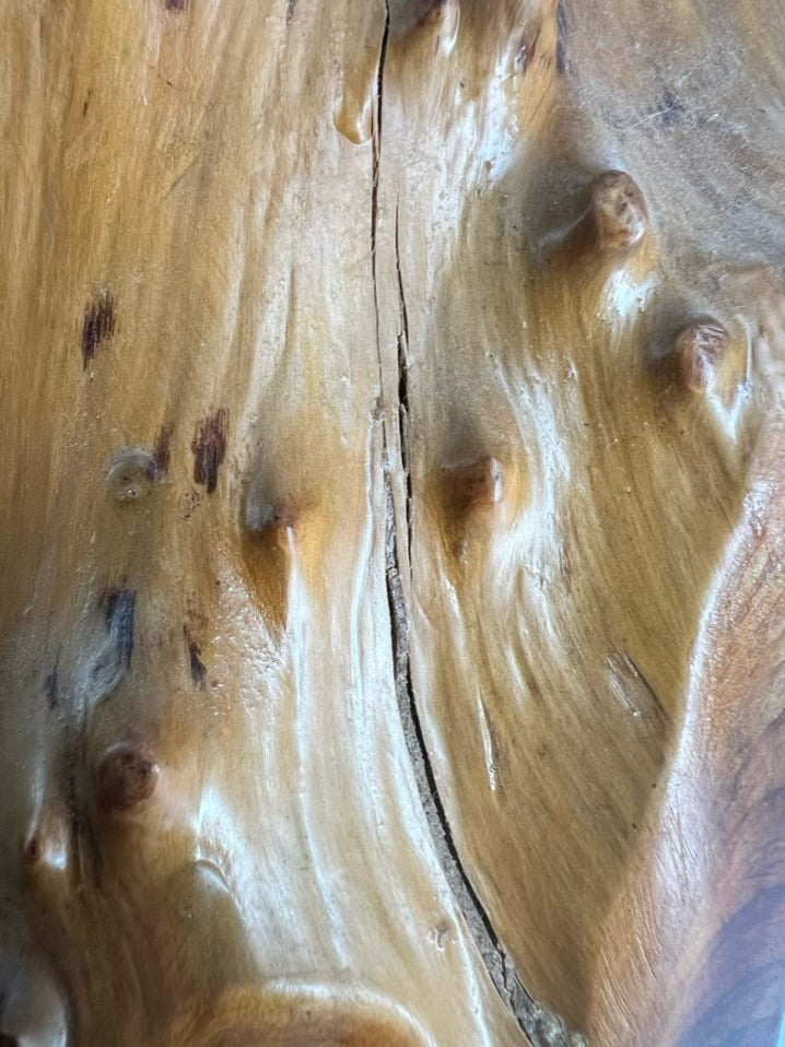 Brown Wood Carved Bowl