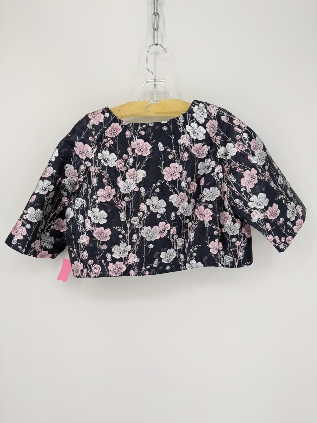 ABBEYGLASS Size M Navy Floral Shrug NWT