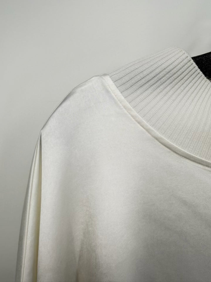 MELISSA NEPTON Size XL Off White Knit Top NWT