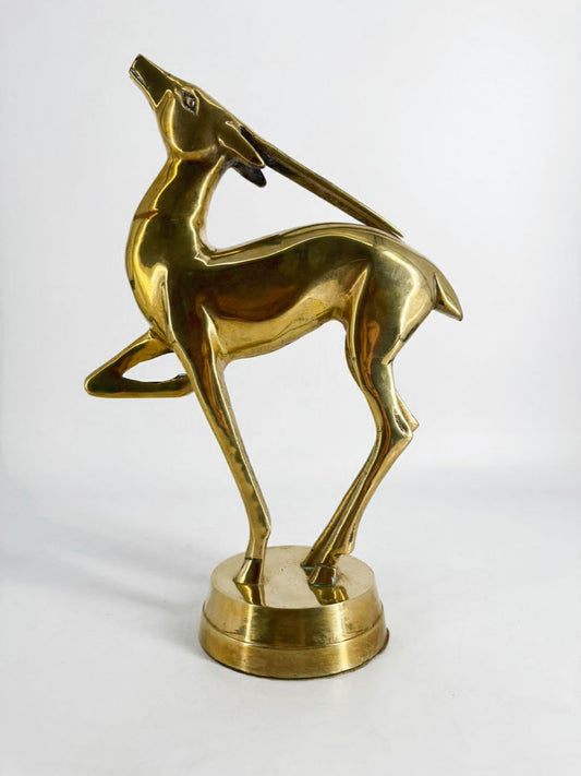 VINTAGE Brass Antelope Figure