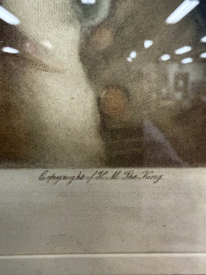 E E MILNER The Duke Of Cambridge Colored Engraving In Gold Tone Frame