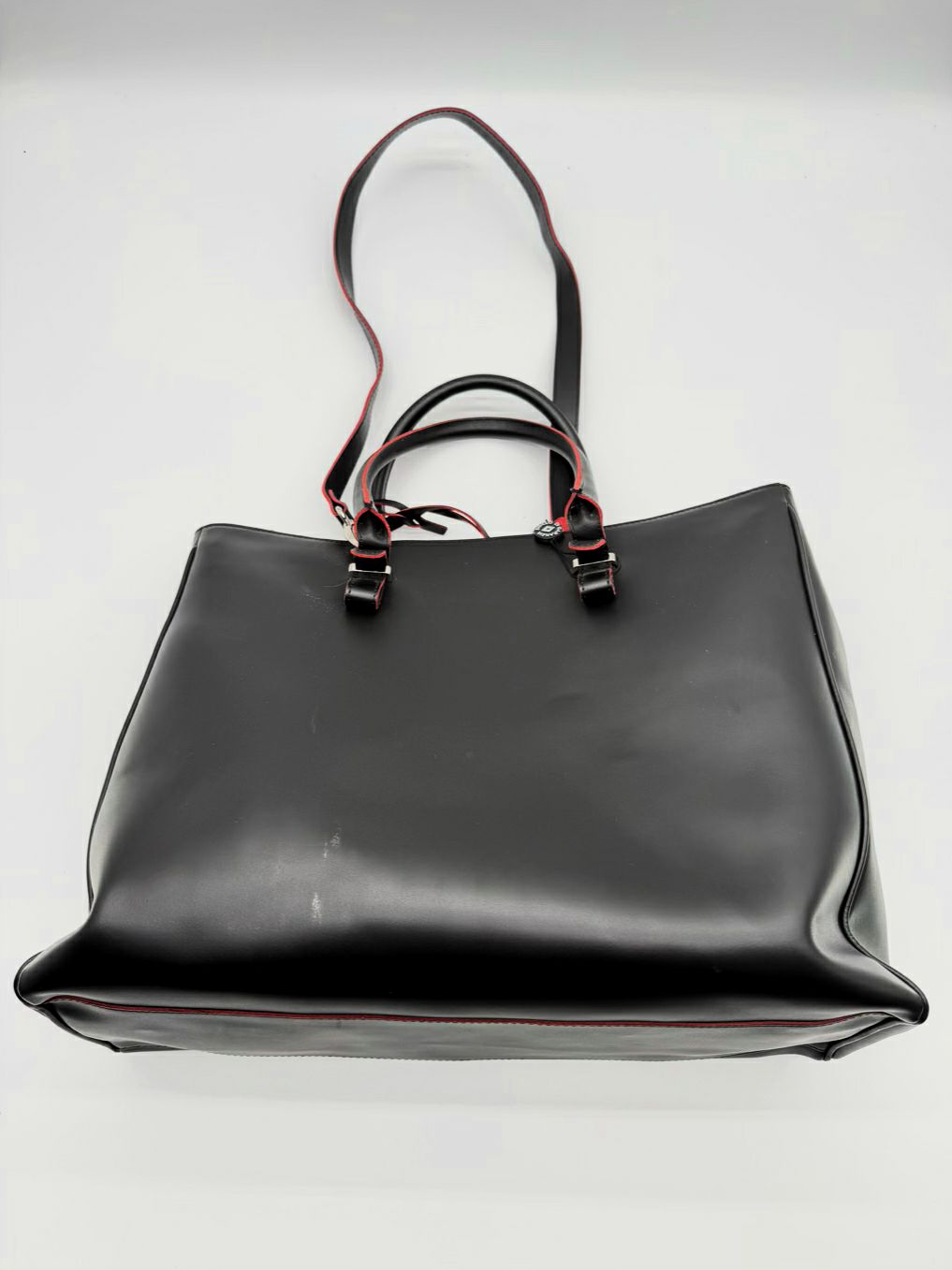 VARRIALE Black Leather Tote Bag