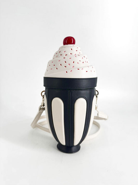 KATE SPADE Bing Ice Cream Sundae Blue & White Sundae Purse