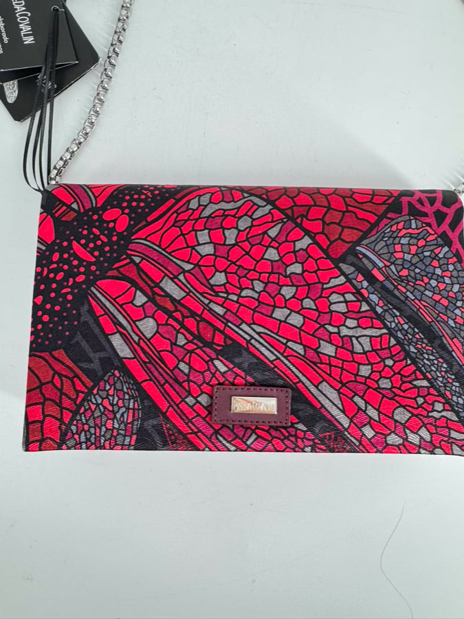 PINEDA COVALIN Red & Black Leather Firefly Crossbody Bag NWT