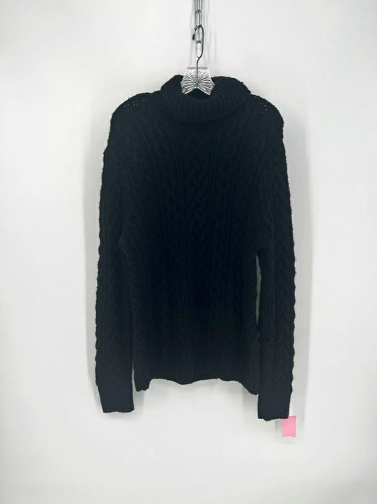 RALPH LAUREN PURPLE LABEL Size L Black Cashmere Turtleneck Sweater