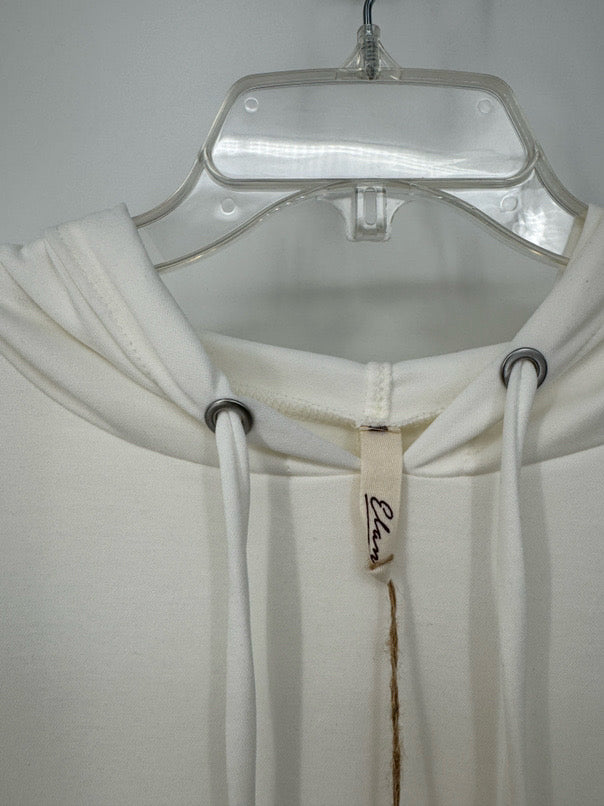 ELAN Size L Ivory Hooded Dress NWT
