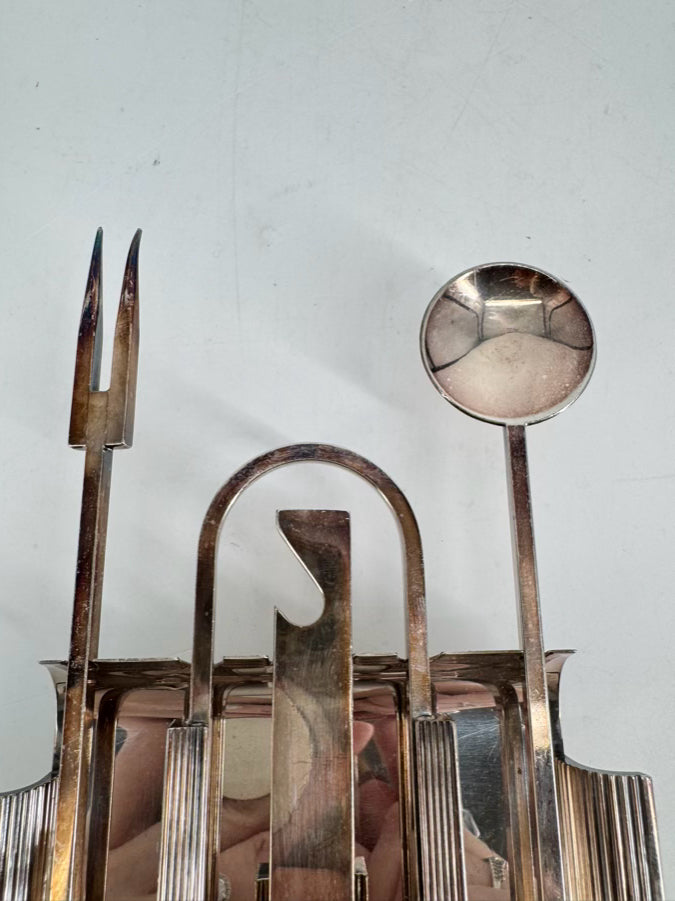 ITALIAN Gio Ponti Style Mid Century Bar Tool Set