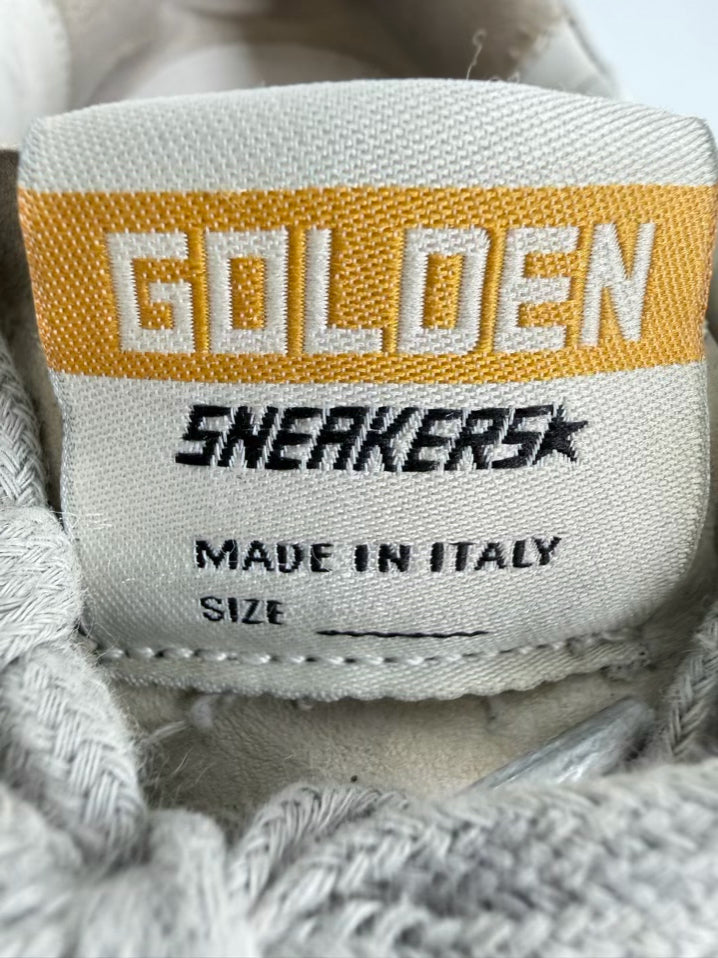 GOLDEN GOOSE Size 46 Gray Leather Sneakers