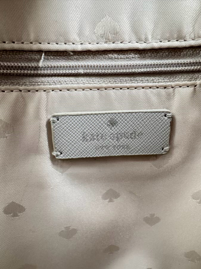 KATE SPADE Gray Leather Tote Bag