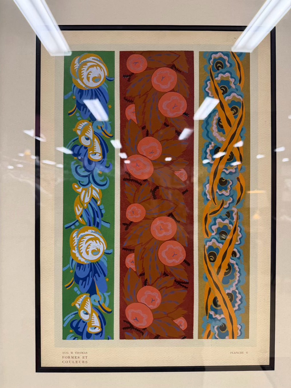 Formes Et Couleurs Pair Of Paintings In Black Frames