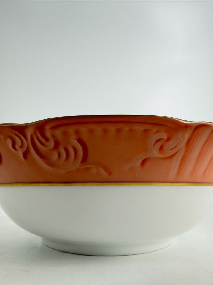 MOTTAHEDEH Peach & White Ceramic Vista Alegre Bowl