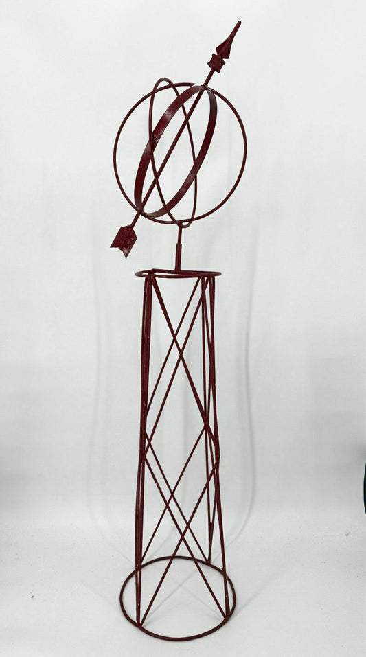 Red Wrought Iron Armillary