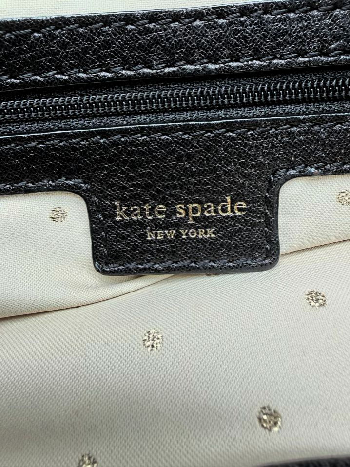 KATE SPADE Bow Regard Maryanne Black Leather Tote