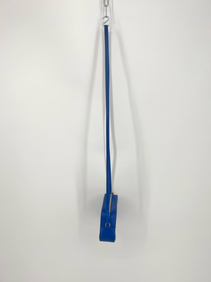 SAINT LAURENT Cobalt Leather Grain De Poudre Classic Monogram Crossbody Bag