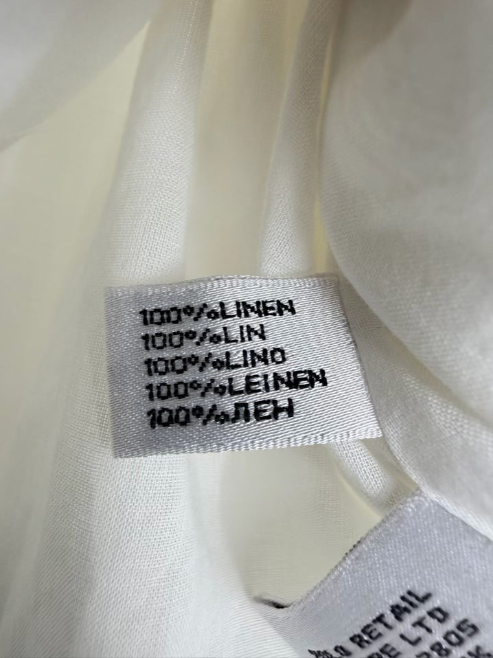 RALPH LAUREN BLACK LABEL Size 8 Cream & Gold Linen Skirt NWT