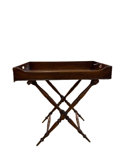 ANTIQUE Wood Folding Bar 2 Piece Table