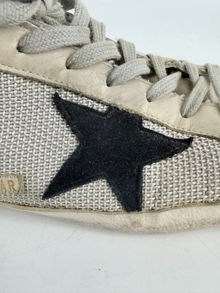 GOLDEN GOOSE Size 46 Gray Leather Sneakers
