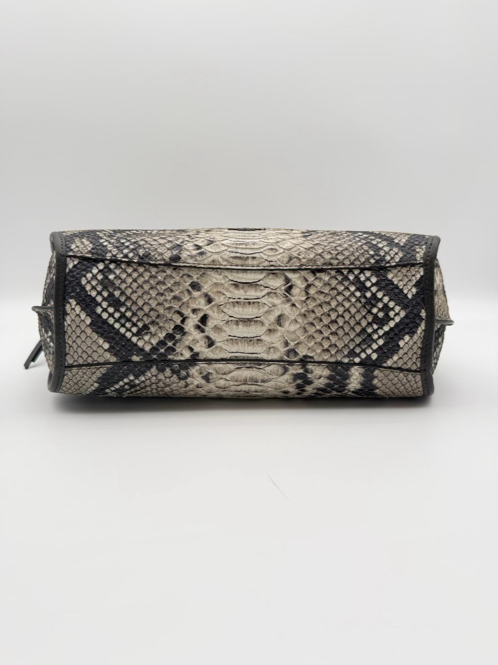 COACH Gray & Black Leather Embossed Purse