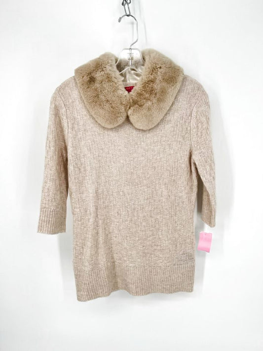BELLARIO Khaki Size M Cashmere & Rabbit Fur Sweater