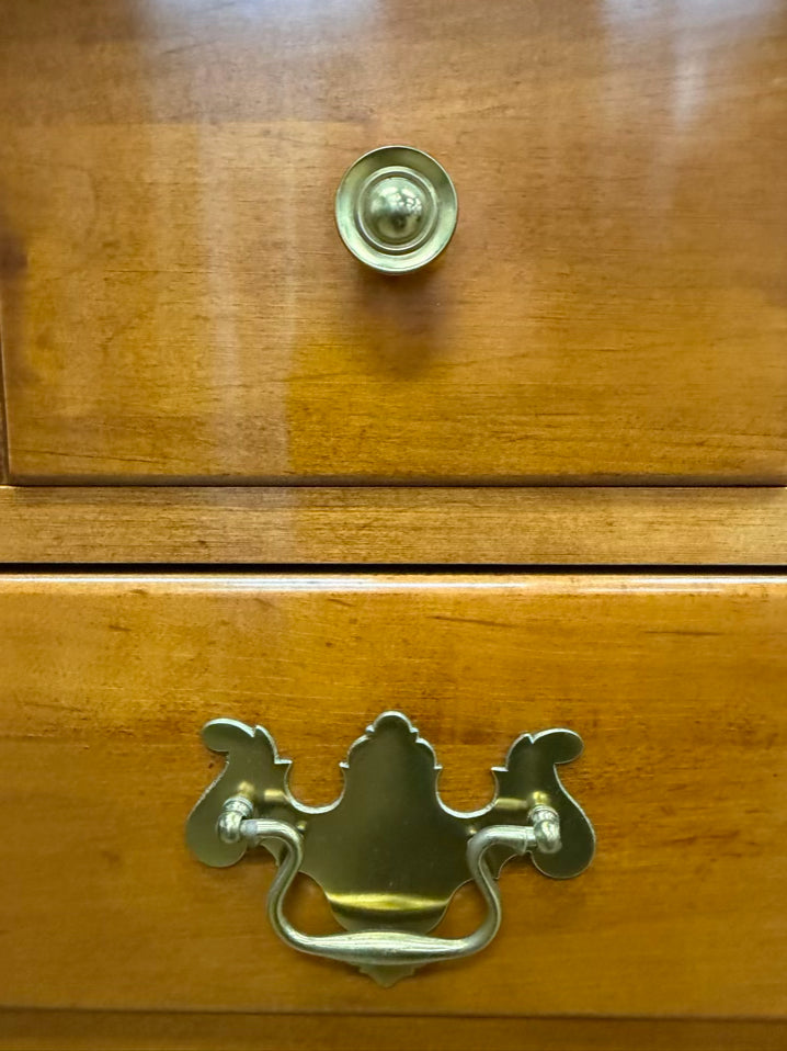 WANAMAKER Light Wood Dresser w/ Wood Mirror