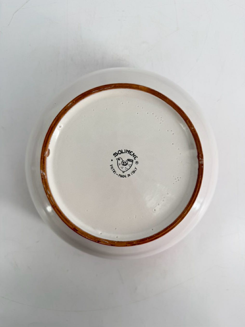 VIETRI SOLIMENE Red & White Bowl