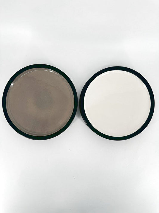 KATE SPADE SATURDAY Taupe, White & Black Set of 8 Dinner Plates