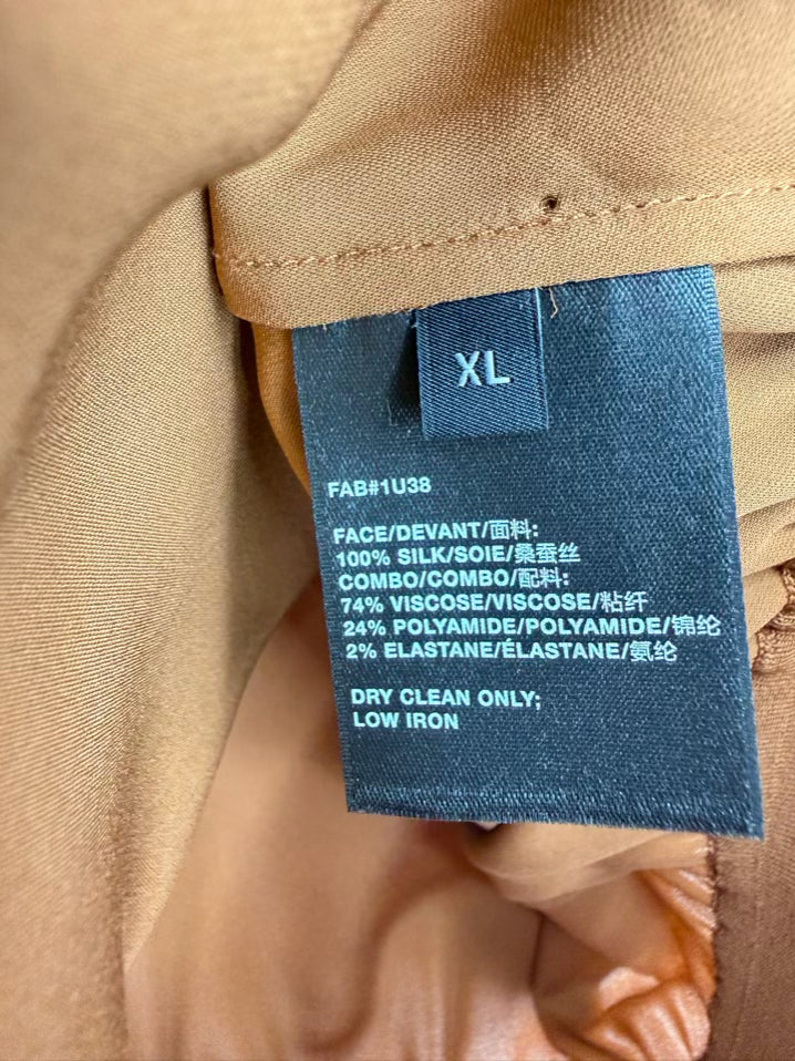 LAFAYETTE 148 Size Wmn's XL Copper Silk Blouse