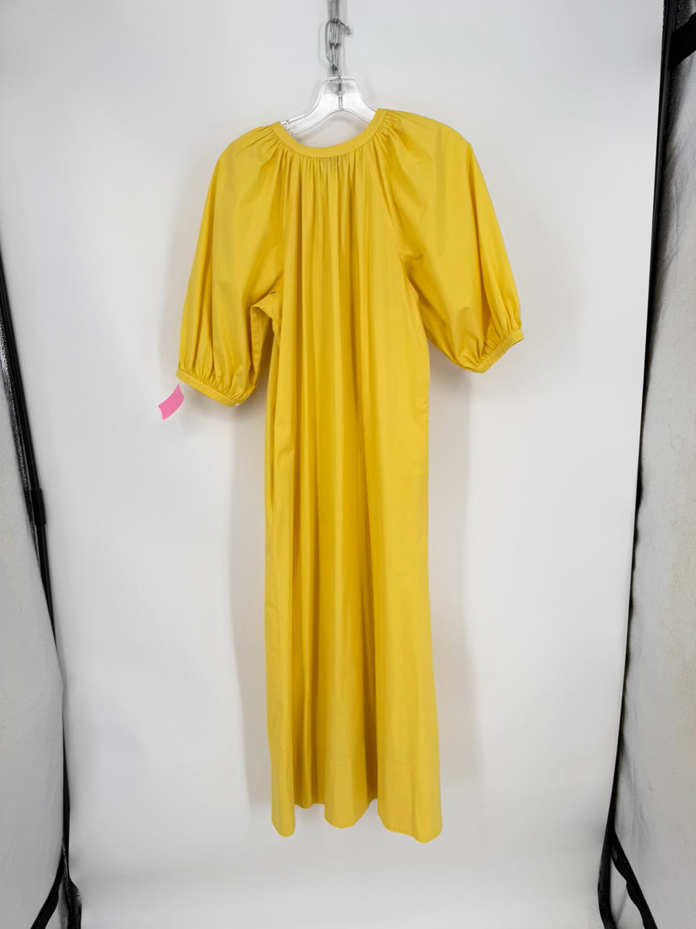 Staud Size Wmn's S Yellow Button Down Balloon Sleeve Maxi-Dress