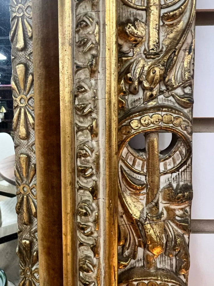 ANTIQUE Gold Wood Mirror