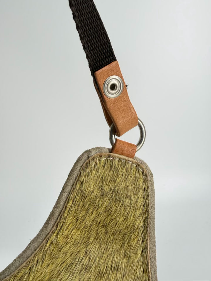 HUMAWACA BKF Butterfly Green Leather Animal Hide Backpack