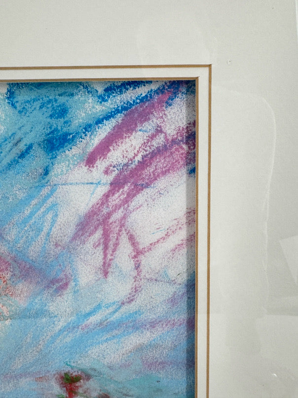 Abstract Landscape Painting in Gold Frame