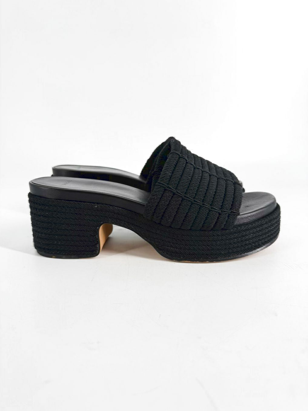VINCE Size 40 Black Mesh Platforms