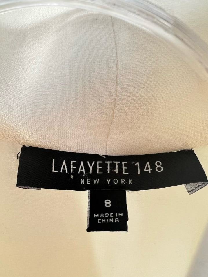 LAFAYETTE 148 Size 8 Cream Silk Sleeveless top