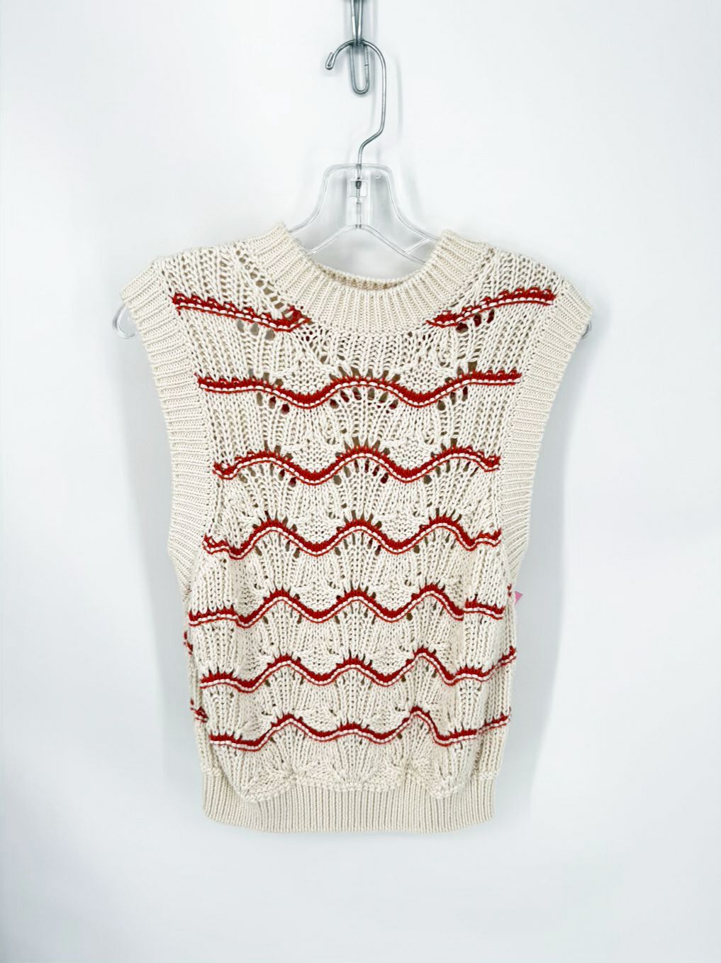 STINE GOYA Size S Beige & Orange Sweater Vest