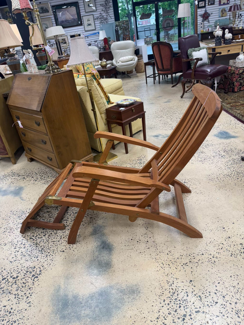 BARLOW TYRIE Teak Outdoor Steamer Chair