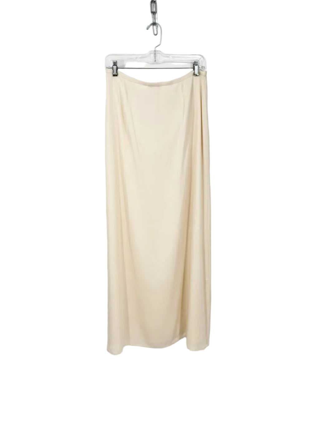 SRG Size Wmn's M Ivory Silk Maxi-Skirt