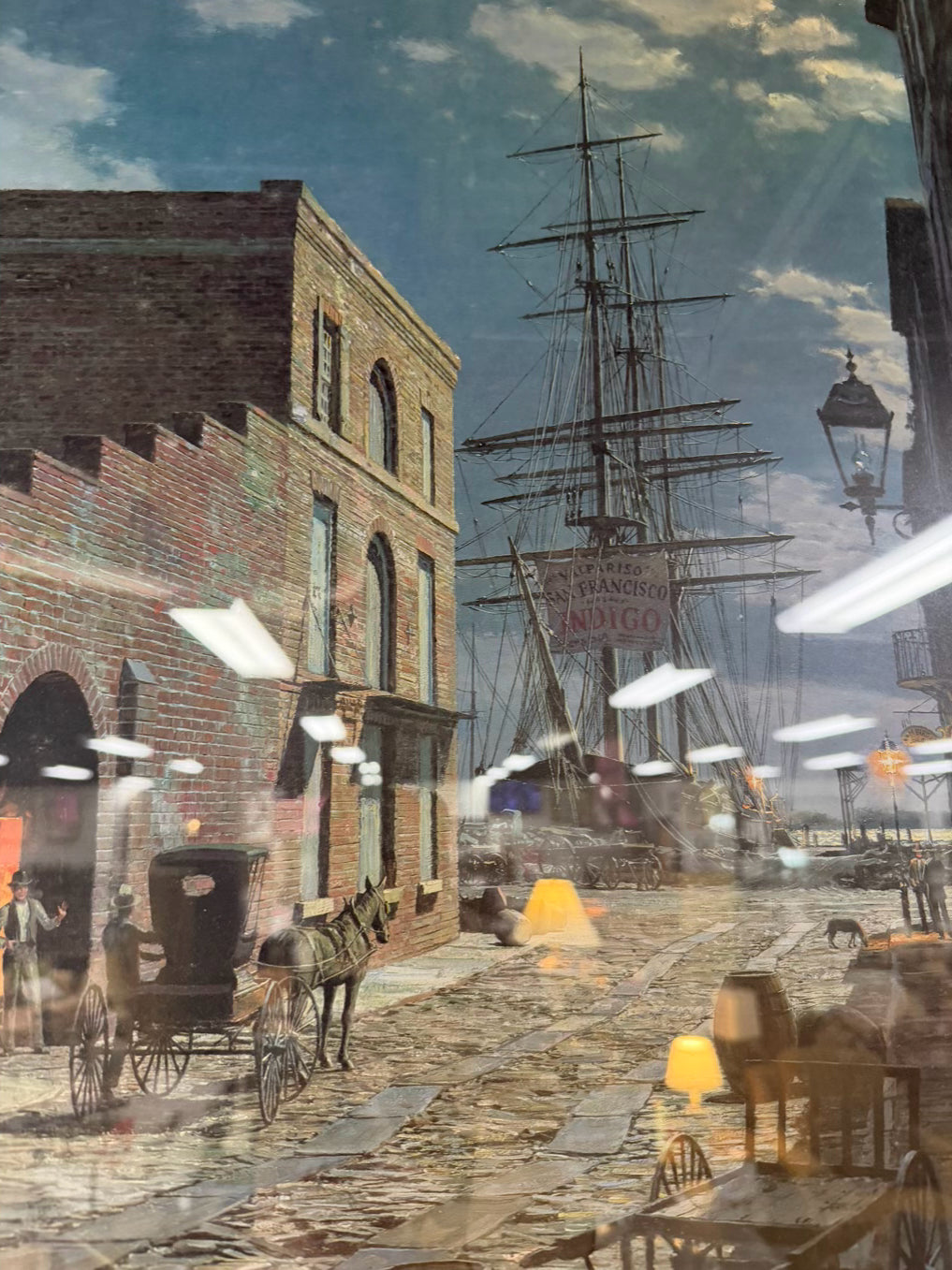 JOHN STOBART Charleston Print In Gold Frame