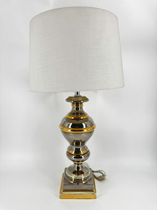 Silver & Gold Ceramic Lamp