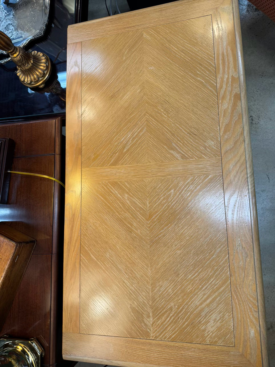 Light Oak Desk w/ Stretchers on Bottom