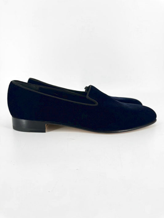 MANOLO BLAHNIK Size 9 Navy Velvet Dress Shoes