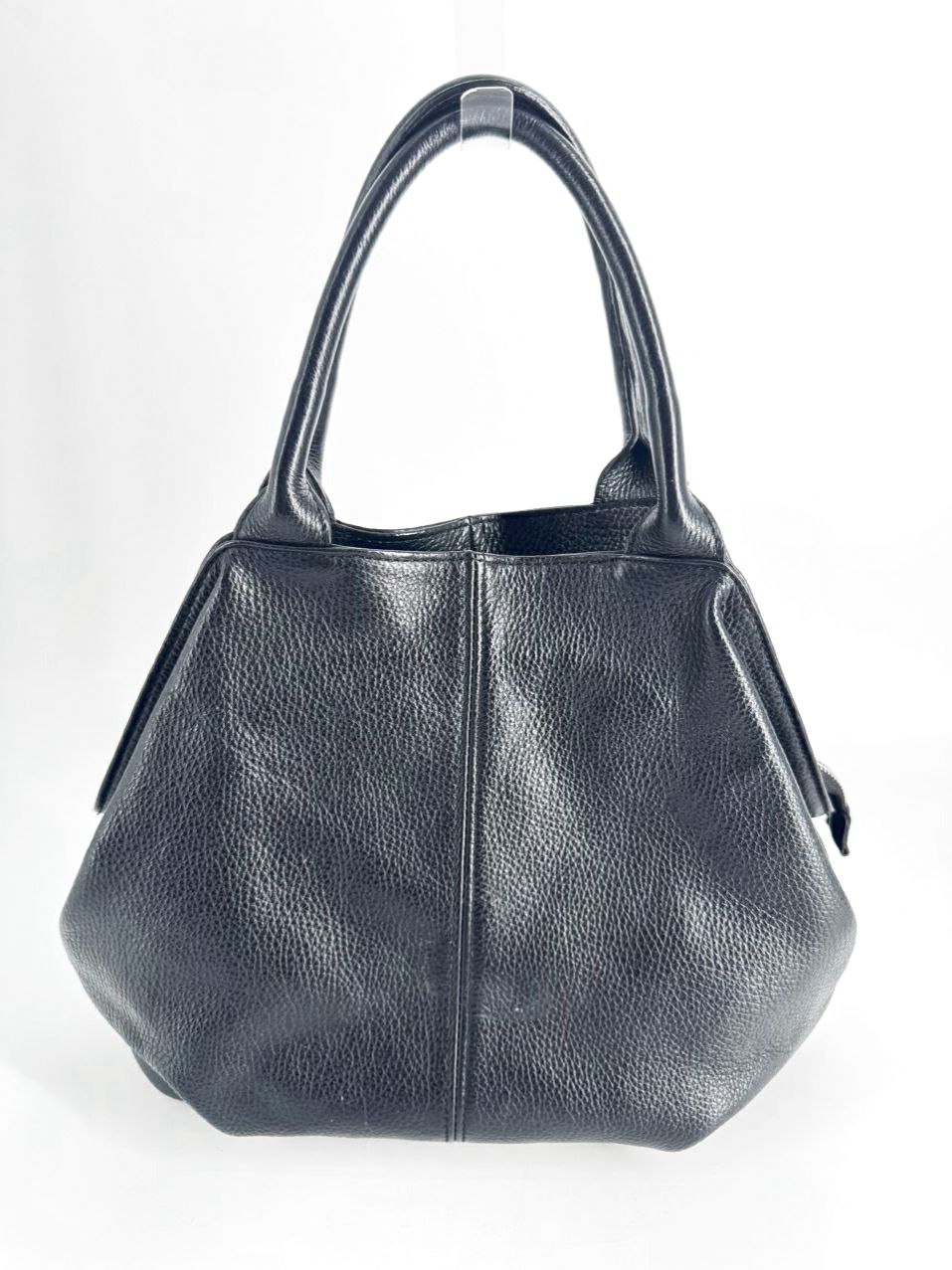TANO Black Pebbled Leather Purse